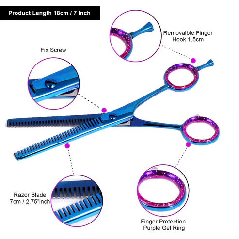 blue-coated-thinning-scissors-veterinary-surgical-instruments Blue Coated Thinning Scissors